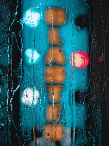 Preview wallpaper glass, drops, wet, blur, water