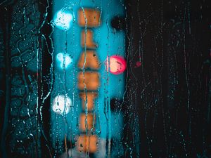 Preview wallpaper glass, drops, wet, blur, water
