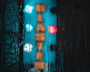 Preview wallpaper glass, drops, wet, blur, water