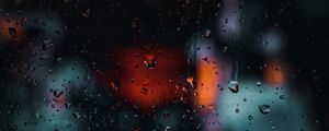 Preview wallpaper glass, drops, wet, lights, macro