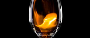 Preview wallpaper glass, fire, flame, dark