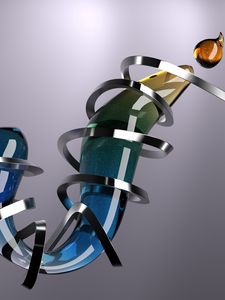 Preview wallpaper glass, form, plexus, helix
