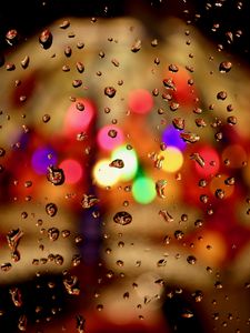 Preview wallpaper glass, glare, drops, macro, colorful