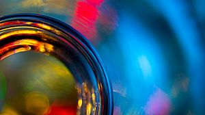 Preview wallpaper glass, glare, macro, colorful, blur