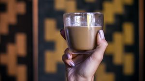 Preview wallpaper glass, hand, coffee, drink