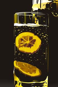 Preview wallpaper glass, lemonade, lemon, drink
