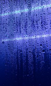 Preview wallpaper glass, moisture, neon, surface, drops