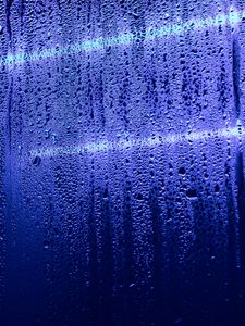 Preview wallpaper glass, moisture, neon, surface, drops