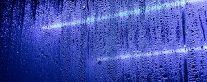 Preview wallpaper glass, moisture, neon, surface, drops