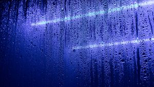 Preview wallpaper glass, moisture, neon, surface, drops