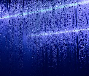 Preview wallpaper glass, moisture, neon, surface, drops