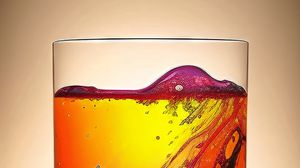 Preview wallpaper glass, paint, liquid, colorful
