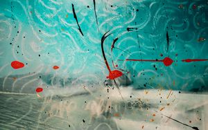 Preview wallpaper glass, paint, splashes, strokes, abstraction