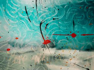 Preview wallpaper glass, paint, splashes, strokes, abstraction