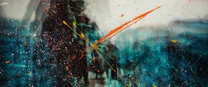 Preview wallpaper glass, paint, splashes, spots, abstraction, silhouettes