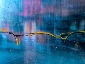 Preview wallpaper glass, paint, spots, line, abstraction
