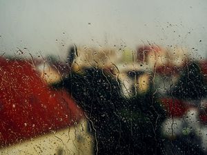 Preview wallpaper glass, rain, drops, window, wet