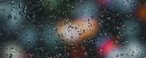 Preview wallpaper glass, rain, drops, light, spots, macro
