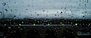 Preview wallpaper glass, rain, drops, water, lights, macro