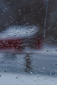 Preview wallpaper glass, rain, macro, wet, drops