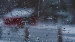 Preview wallpaper glass, rain, macro, wet, drops
