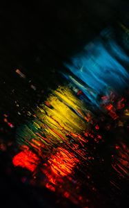 Preview wallpaper glass, rain, macro, blur, lights