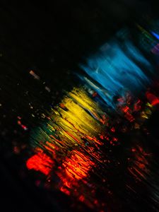 Preview wallpaper glass, rain, macro, blur, lights