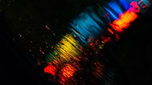Preview wallpaper glass, rain, macro, blur, lights