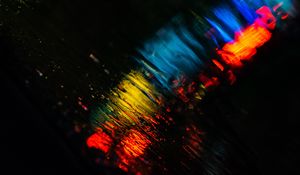 Preview wallpaper glass, rain, macro, blur, lights