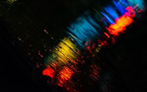 Preview wallpaper glass, rain, macro, blur, lights