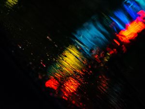 Preview wallpaper glass, rain, macro, blur, lights