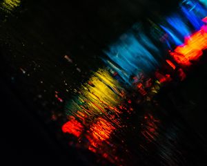 Preview wallpaper glass, rain, macro, blur, lights