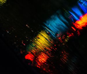 Preview wallpaper glass, rain, macro, blur, lights