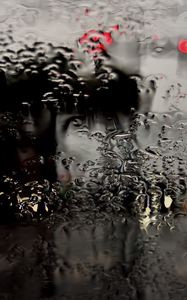 Preview wallpaper glass, rain, macro, wet, surface