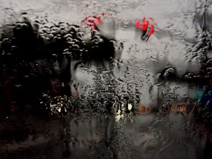 Preview wallpaper glass, rain, macro, wet, surface