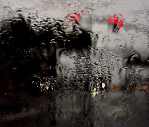 Preview wallpaper glass, rain, macro, wet, surface