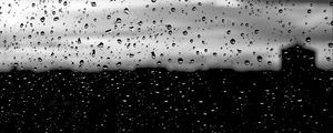 Preview wallpaper glass, rain, macro, drops, dark