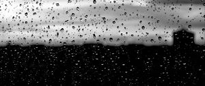 Preview wallpaper glass, rain, macro, drops, dark