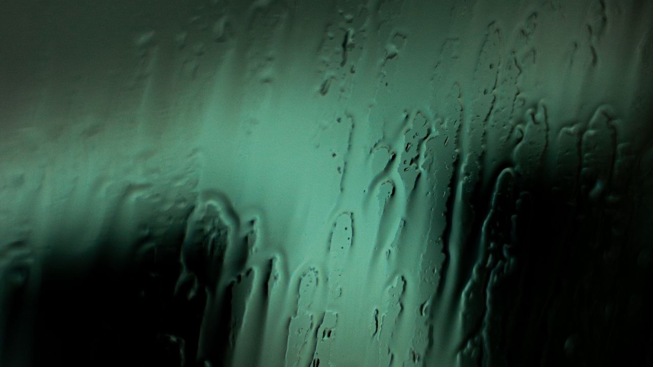 Wallpaper glass, rain, water, macro, green