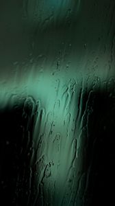 Preview wallpaper glass, rain, water, macro, green