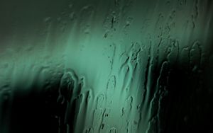 Preview wallpaper glass, rain, water, macro, green