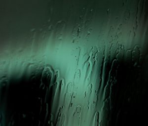 Preview wallpaper glass, rain, water, macro, green