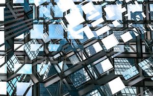 Preview wallpaper glass, reflection, architecture, building