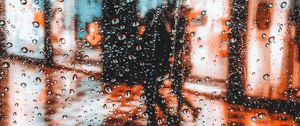 Preview wallpaper glass, spray, drops, silhouette, wet
