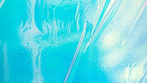 Preview wallpaper glass, stains, paint, abstraction, blue