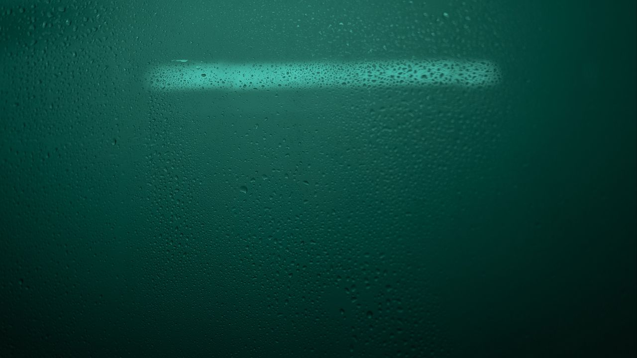 Wallpaper glass, surface, drops, wet, macro, green