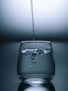 Preview wallpaper glass, water, drops, liquid, gray