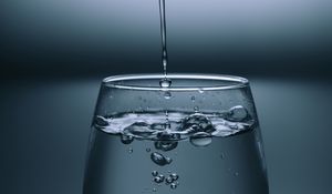 Preview wallpaper glass, water, drops, liquid, gray