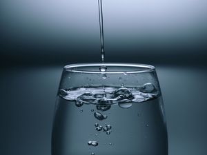 Preview wallpaper glass, water, drops, liquid, gray