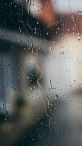 Preview wallpaper glass, water, drops, rain, blur
